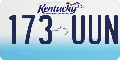 KY license plate 173UUN