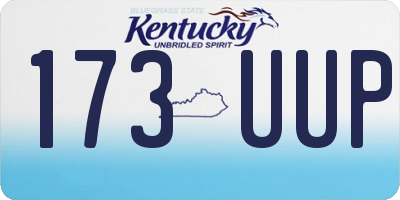 KY license plate 173UUP