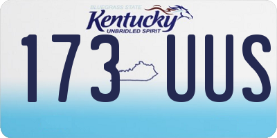 KY license plate 173UUS