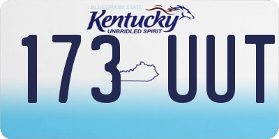 KY license plate 173UUT