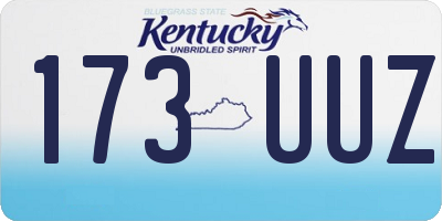 KY license plate 173UUZ