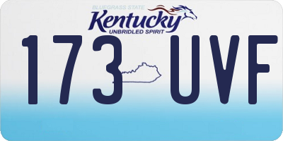 KY license plate 173UVF
