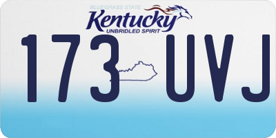 KY license plate 173UVJ