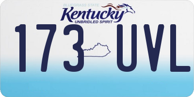 KY license plate 173UVL
