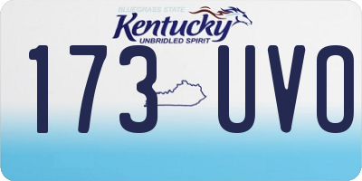 KY license plate 173UVO