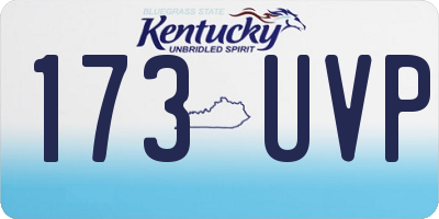 KY license plate 173UVP