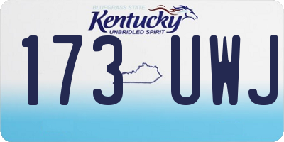 KY license plate 173UWJ