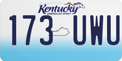KY license plate 173UWU