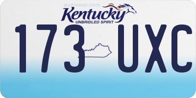 KY license plate 173UXC