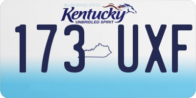 KY license plate 173UXF