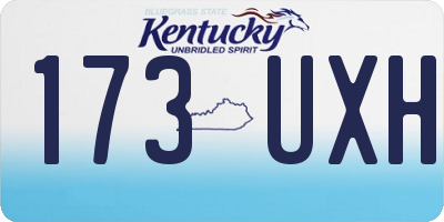 KY license plate 173UXH