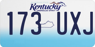KY license plate 173UXJ