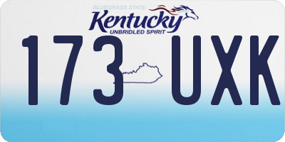 KY license plate 173UXK