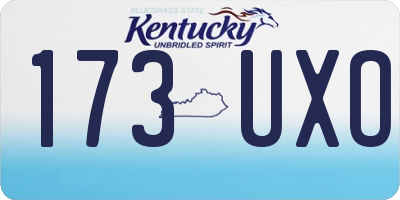 KY license plate 173UXO