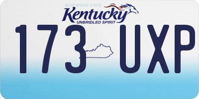 KY license plate 173UXP