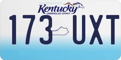 KY license plate 173UXT