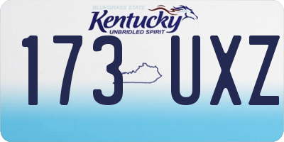 KY license plate 173UXZ