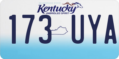 KY license plate 173UYA