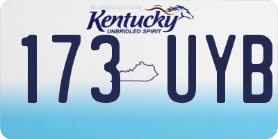 KY license plate 173UYB