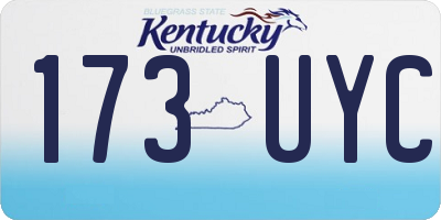 KY license plate 173UYC