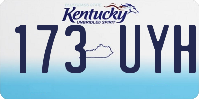 KY license plate 173UYH