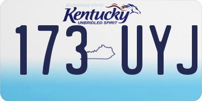 KY license plate 173UYJ
