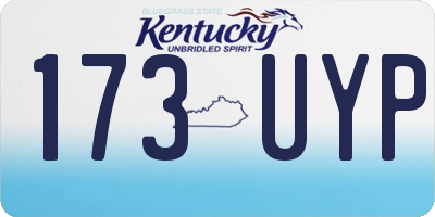 KY license plate 173UYP