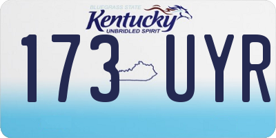 KY license plate 173UYR