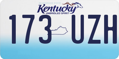 KY license plate 173UZH