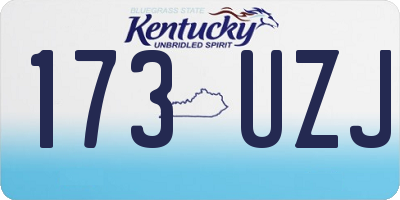 KY license plate 173UZJ