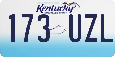 KY license plate 173UZL