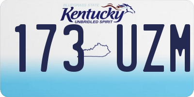 KY license plate 173UZM