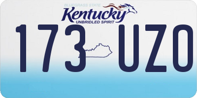 KY license plate 173UZO