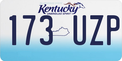 KY license plate 173UZP