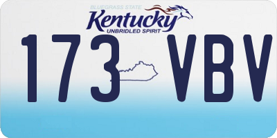 KY license plate 173VBV