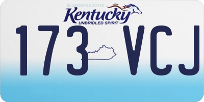 KY license plate 173VCJ