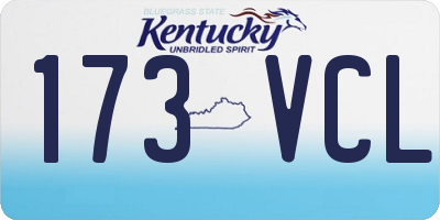 KY license plate 173VCL