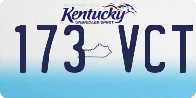 KY license plate 173VCT