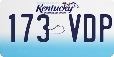 KY license plate 173VDP