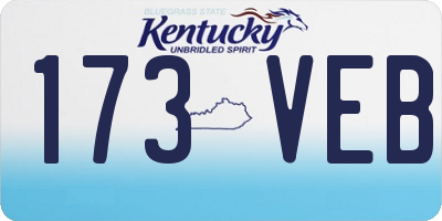 KY license plate 173VEB