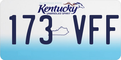KY license plate 173VFF