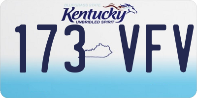 KY license plate 173VFV