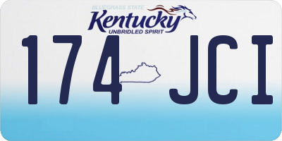 KY license plate 174JCI