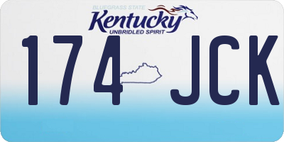 KY license plate 174JCK