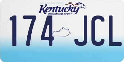 KY license plate 174JCL