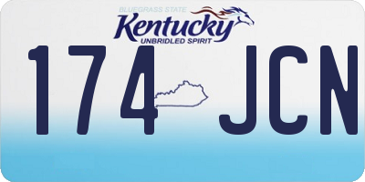 KY license plate 174JCN