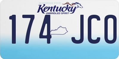 KY license plate 174JCO