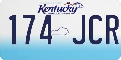 KY license plate 174JCR