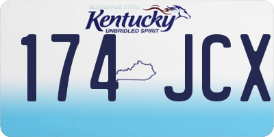 KY license plate 174JCX