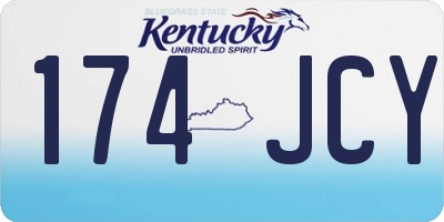 KY license plate 174JCY